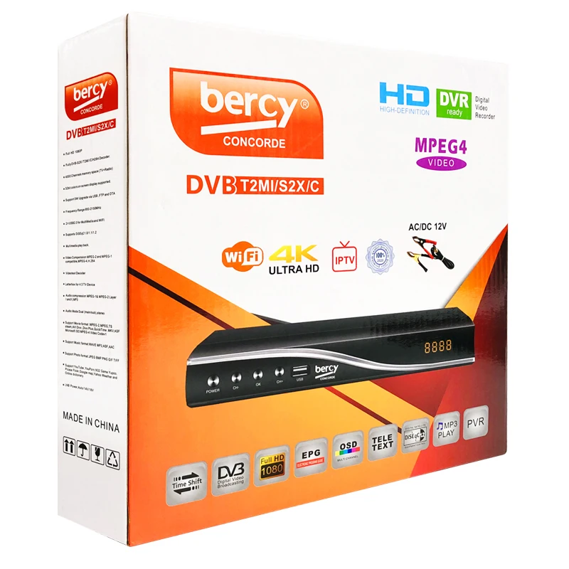 BERCY CONCORDE full 1080p digital dvb t2 & s2 dvb-c dvb-s2 dvb-t2 dvb-t combo set top tv box