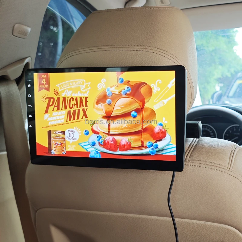 10.1/13 inch android 4G gps SD digital signage and displays smart tv for taxi car advertising screen auto start ad while driving