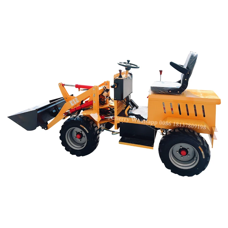 forklift loader electric four-wheel drive agricultural bulldozer/E12 breeding small shovel