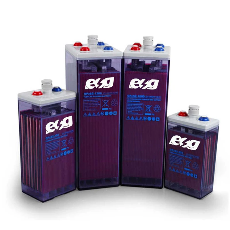ESG OPzS OPzV 2v 200Ah 250Ah 300Ah 350Ah 420Ah 490Ah 600Ah 770Ah 800Ah 1000Ah трубчатый Vrla гелевый Аккумулятор