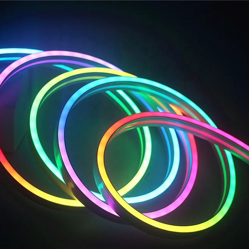 rgb dream color led strip with connector 6x12mm 12V LED neon light neon flex IP67