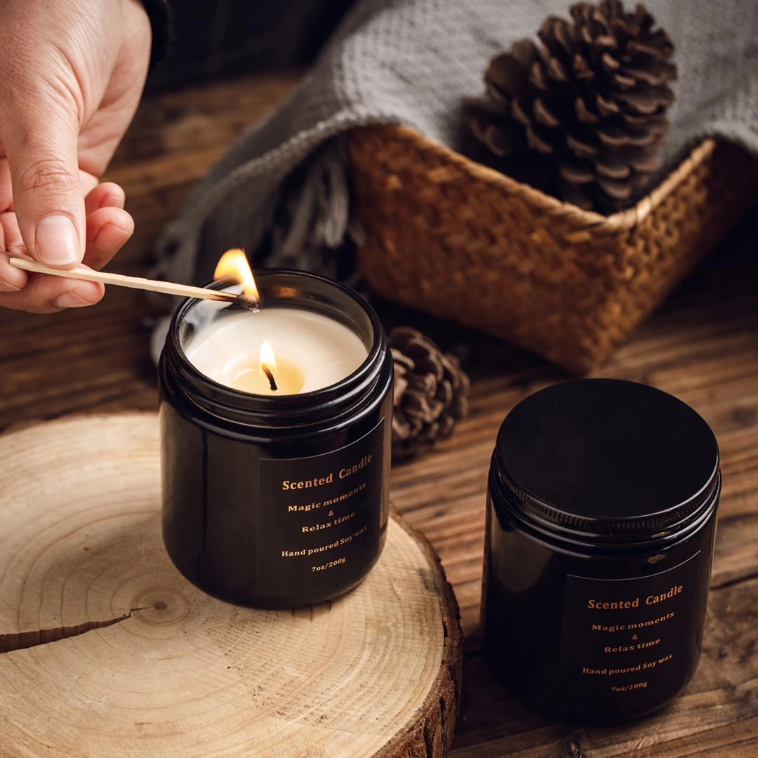 
8 oz Souvenir Gift Wholesale Scented Soy Wax Candle In Glass Container 