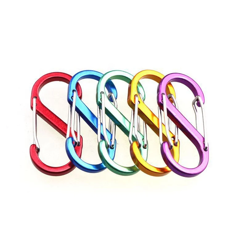 40mm*88mm 30mm*66mm S Type Hook Carabiner Clip Buckle Outdoor Camping Aluminum Spring Snap Hook