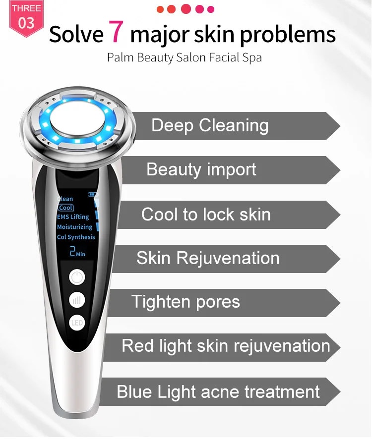 High quality Home Personal Care Vibration Parlour Instrument EMS Hot Cold Beauty Instrument Facial Sliming Tool Beauty Massager