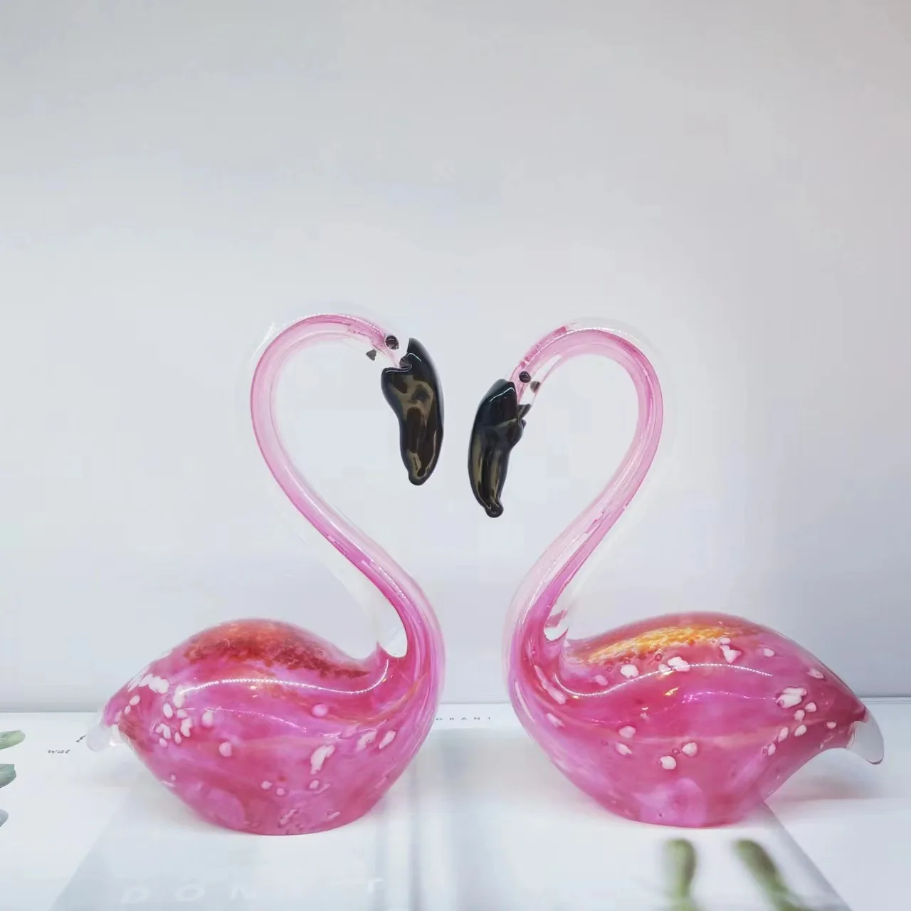 Swan Animal Figurine Office Tabletop Decoration Ornaments Hand Blown Craft Murano Glass Creative Europe Folk Art Gift Hotel Home