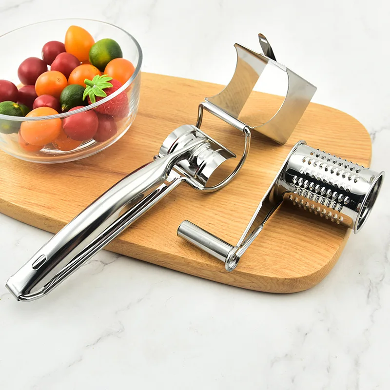 Manual Stainless Steel Cheese Slicer Hand Crank Grater Chis Graterfor Ginger Lemon Garlic Nutmeg Chocolate Grating Shredder