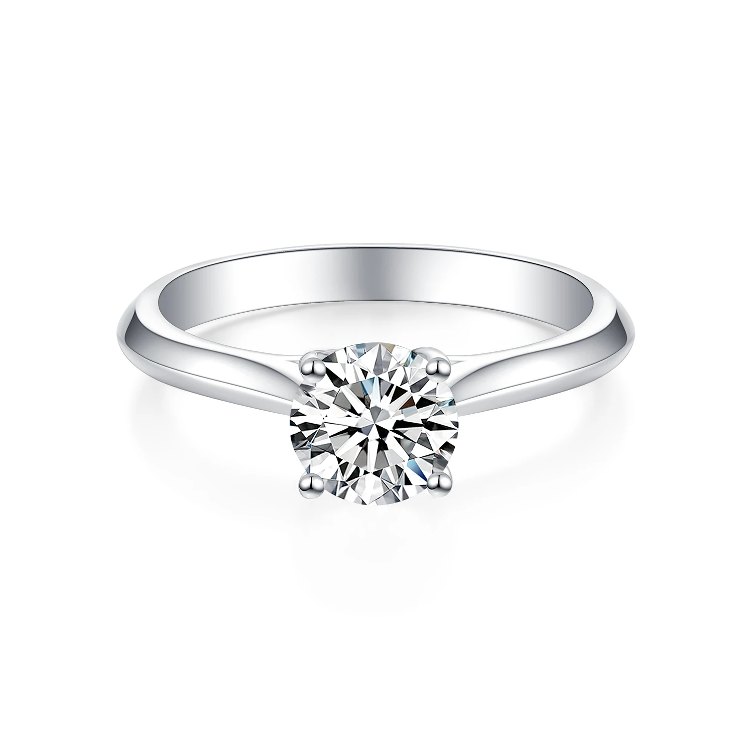 bijoux acier inoxydable 925 silver 1 ct d vvs Moissanite wedding Ring jewelry for Women moissanite engagement ring fine jewelry