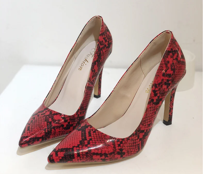 2022 New Arrivals Fashion Print Bridal Shoes Office 9cm Plus Size High Heels Dress Pumps for Women and Ladies