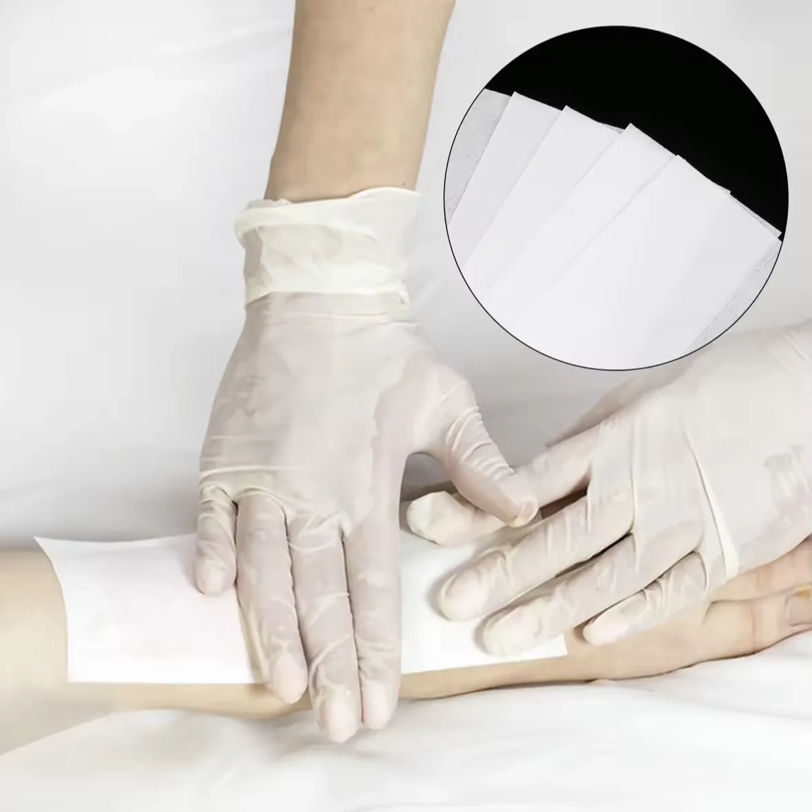 Custom Natural Disposable Depilatory Wax Paper Strips Hair Removal Wax Strips For body