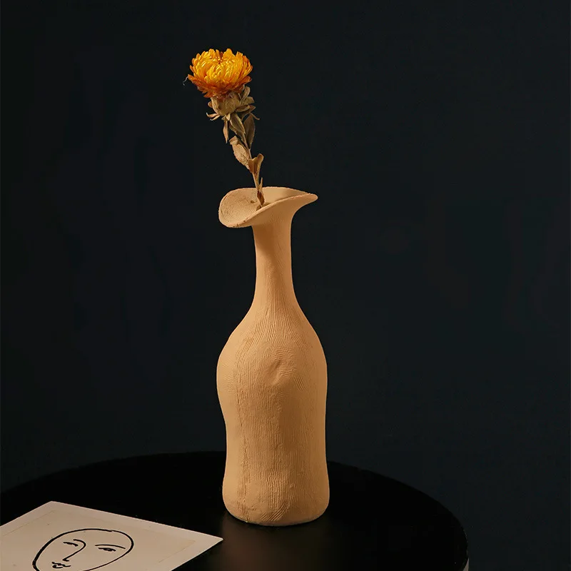 Nordic Molandi Creative Ceramic Vase Decoration Simple Art Plain Embryo Porch Living Room Flower Vase
