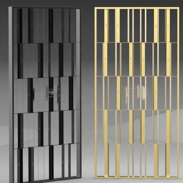 Modern Metal Building Material interior decoration metal glass room divider wall living room divider