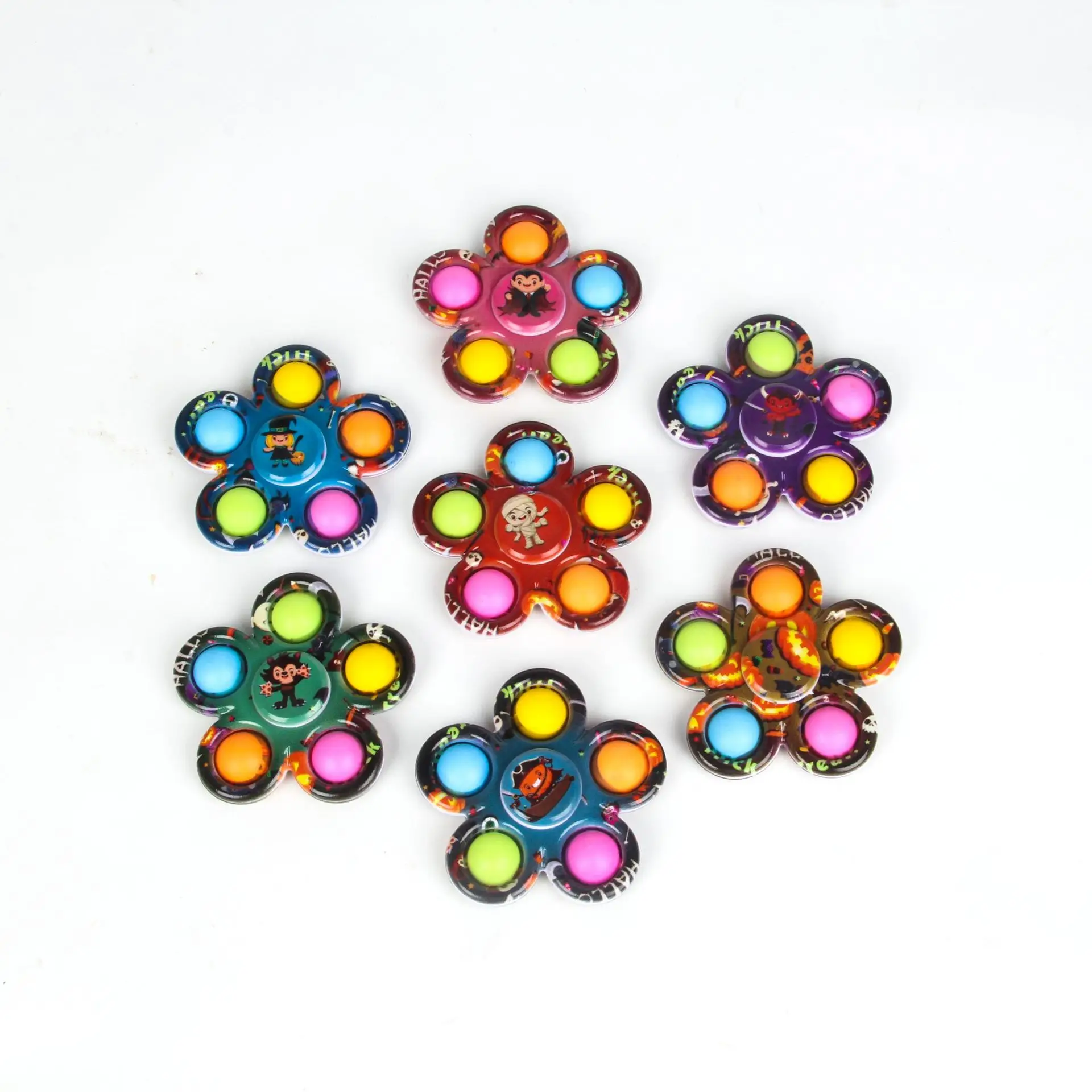 Pop Bubble Fidget Spinners for Party Favors Hand Fidget Bulk Toys for Classroom Prizes Halloween Gifts for Kids Goodie Bag