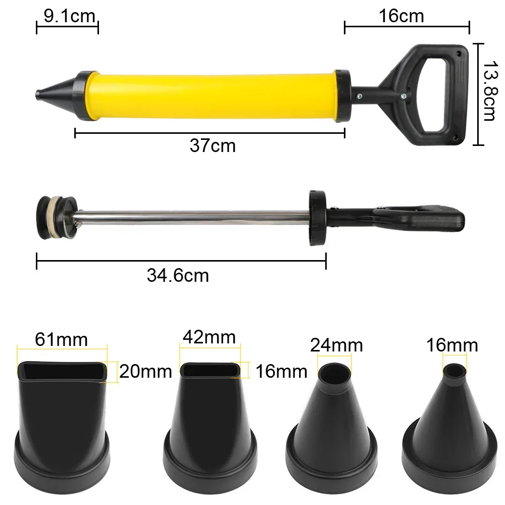 Grout Filling Tools With 4 Nozzles Applicator Hand Tools Caulking Gun Grouting Mortar Sprayer Cement Lime Pump