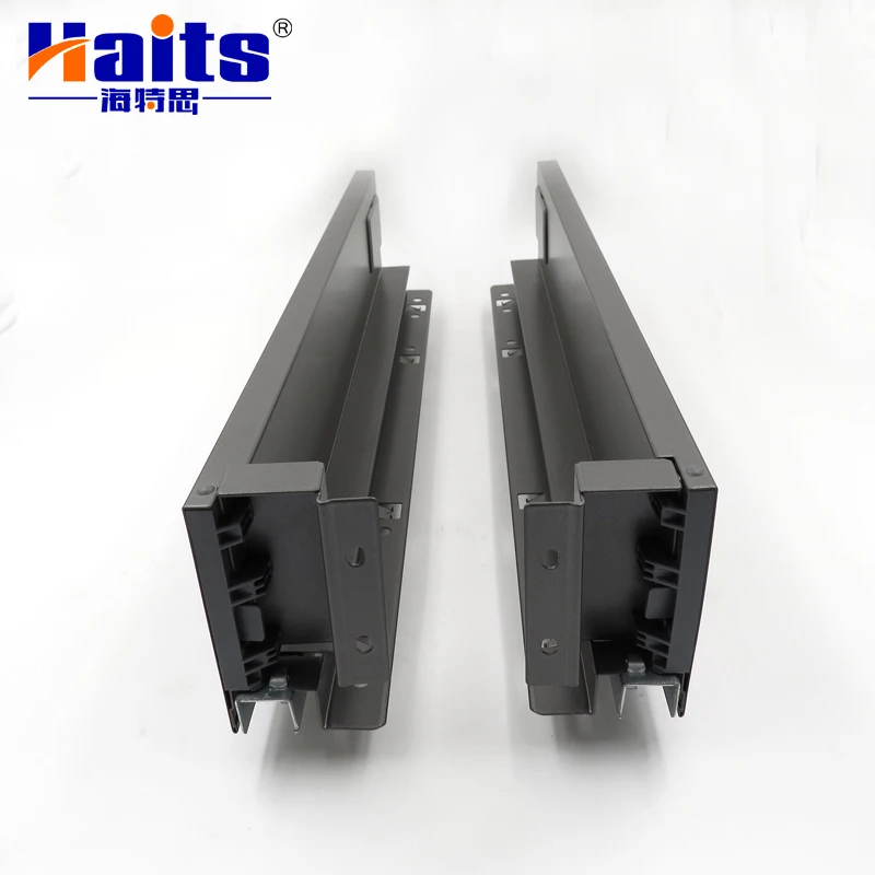 Furniture Hardware Slim Soft Close Metal Box Kitchen Drawer System