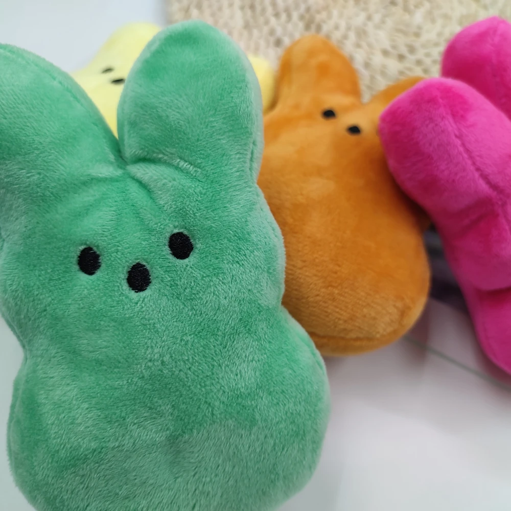 Dropshipping Easter Gifts 15cm Peep Stuffed Plush Toy Bunny Rabbit Mini Rabbit Plush Bunny Toy