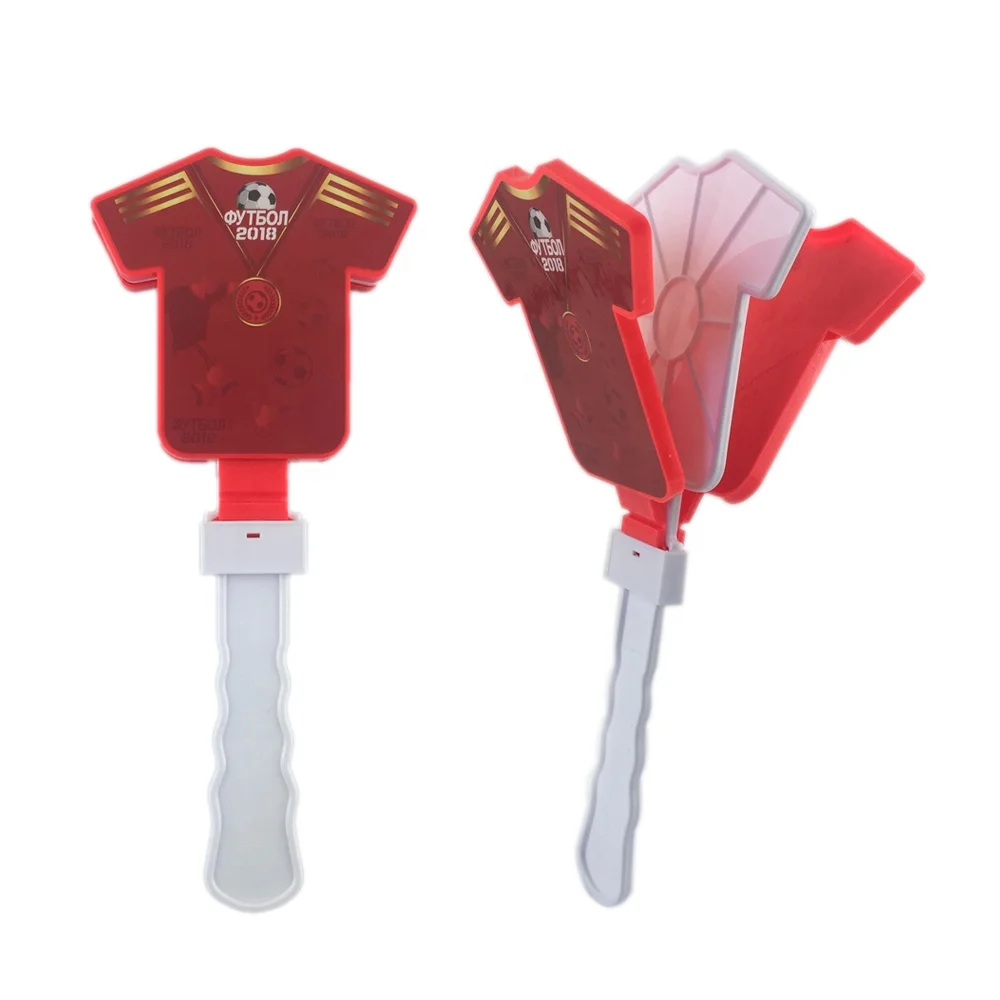 Wholesale World Cup Soccer Fans Clothes Shape Plastic hand Clapper Toy