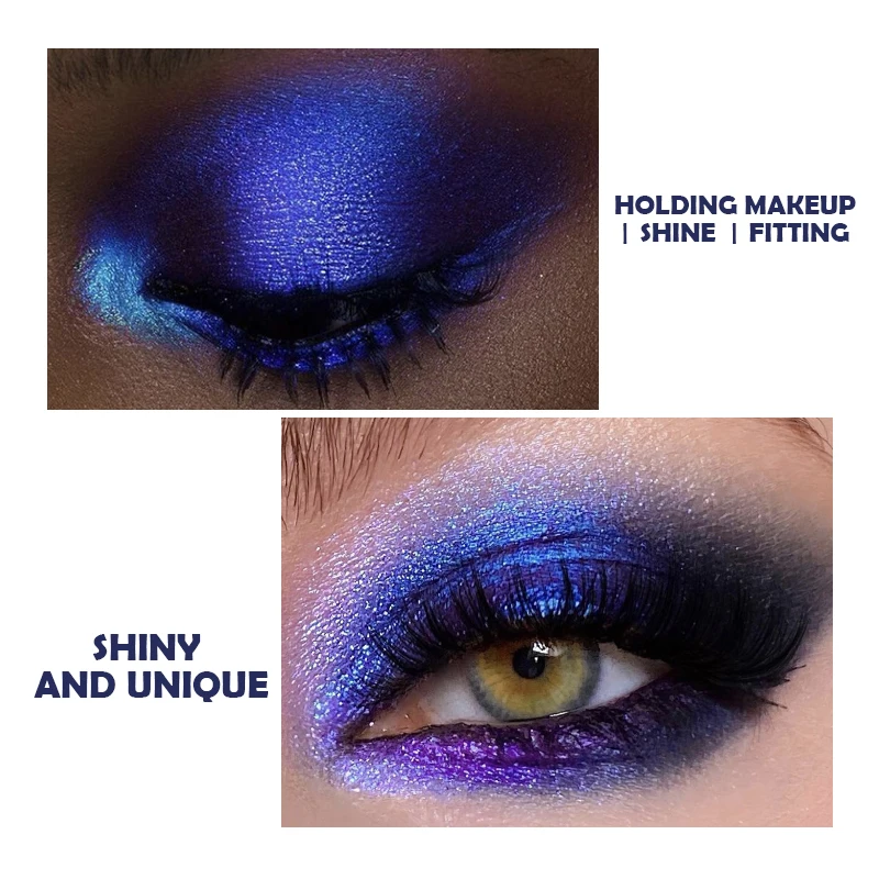 3D Chameleon Eye Shadow Custom Multicolor Iridescent Neon Powder Vegan Illusory Doublecolor Pigmented Single Palette Wholesale