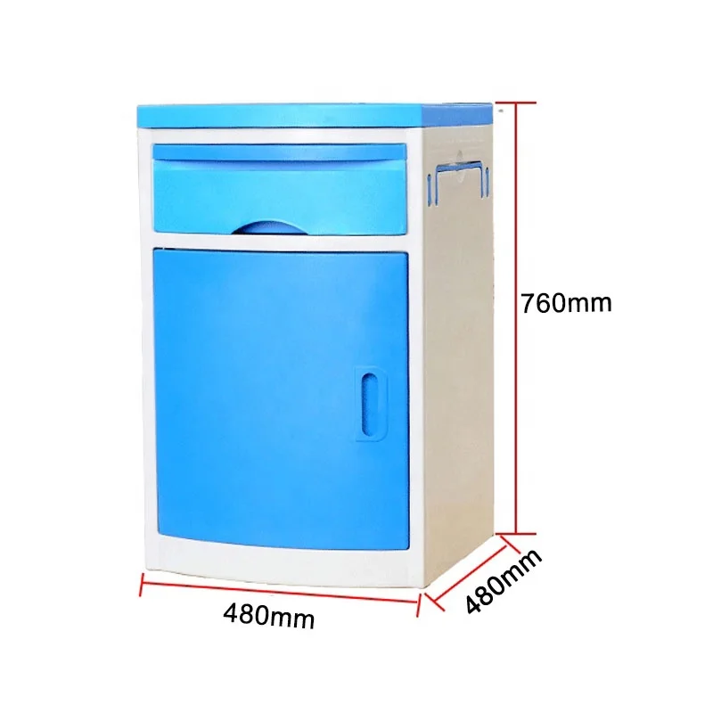 Hot Sale Medical Equipment Medical Bedide Table ABS Material Night Table for Hospital Bed