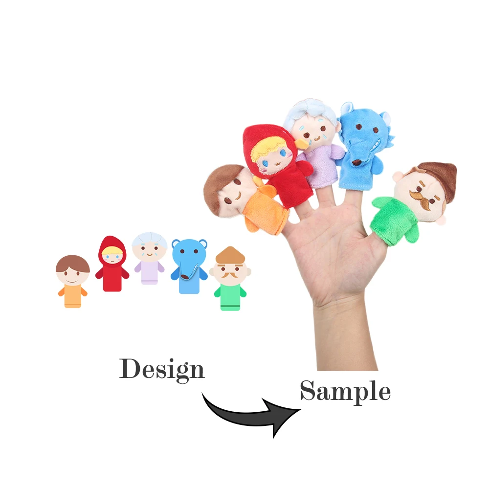 OEM Finger Puppet Plush Toys Custom Family Finger Puppets For Kids