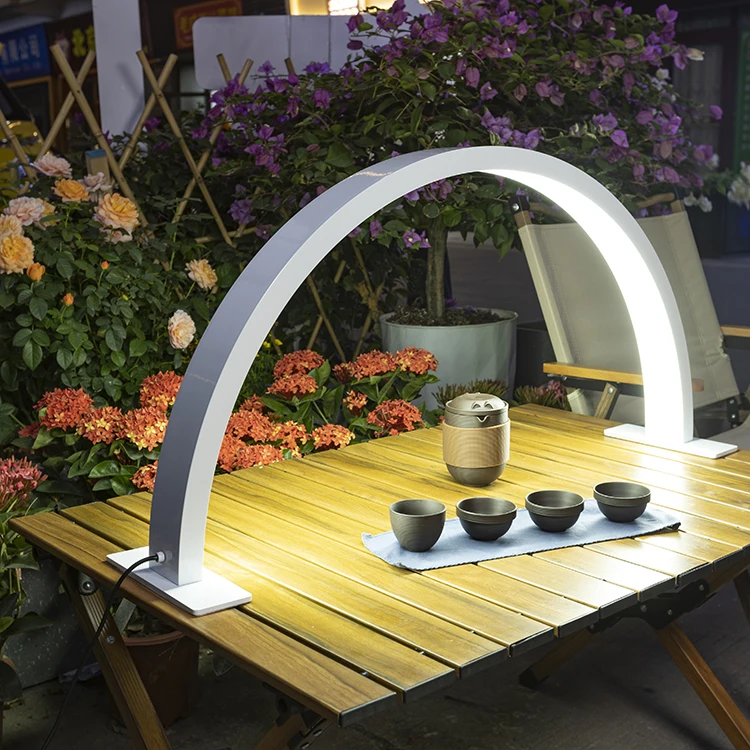 1 Pcs Logo Beauty Salon Lighting Half-moon Shaped Studio Nails Desktop Arch Ring Led Lights Nail Art Light Manicure Lamp