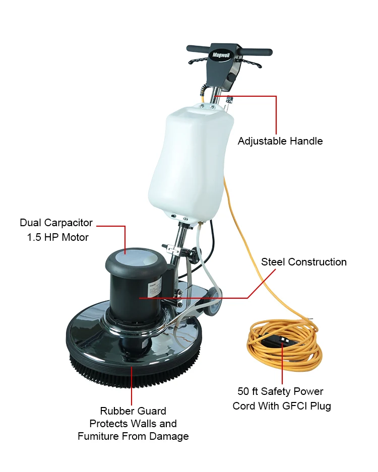 FM20 20 Inch 2 hp Floor Scrubber Floor Cleaning Machine, Floor Polishing Carpet Cleaning Machine, Floor Scrubbing Machine