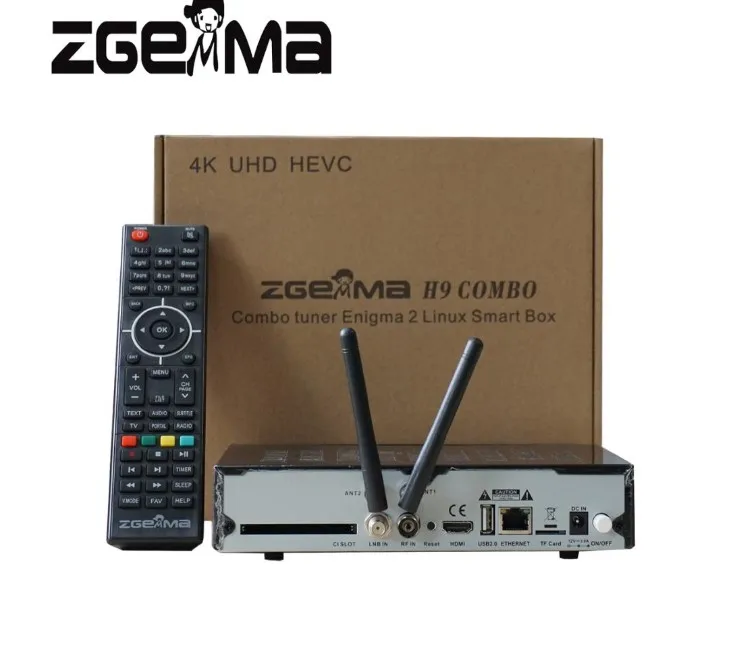ZGEMMA H9 Combo с CI + DVB-S2X DVB-T2/C Dual WIFI Enigma2 Linux 4K Ultra HD 2160p спутниковый