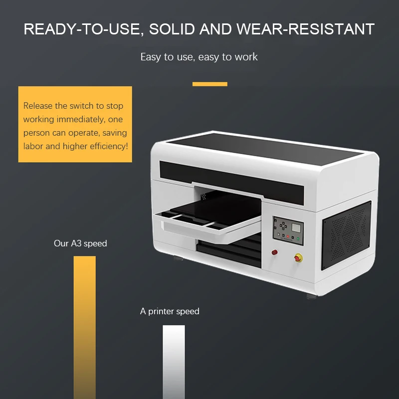 Promotion on A4/A3 3050 UV LED Printer 60cm Flatbed Inkjet Printing Machine for Mobile Cover Pen Bottle Acrylic-for Ink Sales