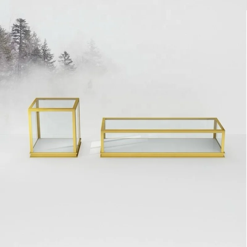 luxury cosmetic furniture top racks retail jewelry showcase cabinet counter shop display for store