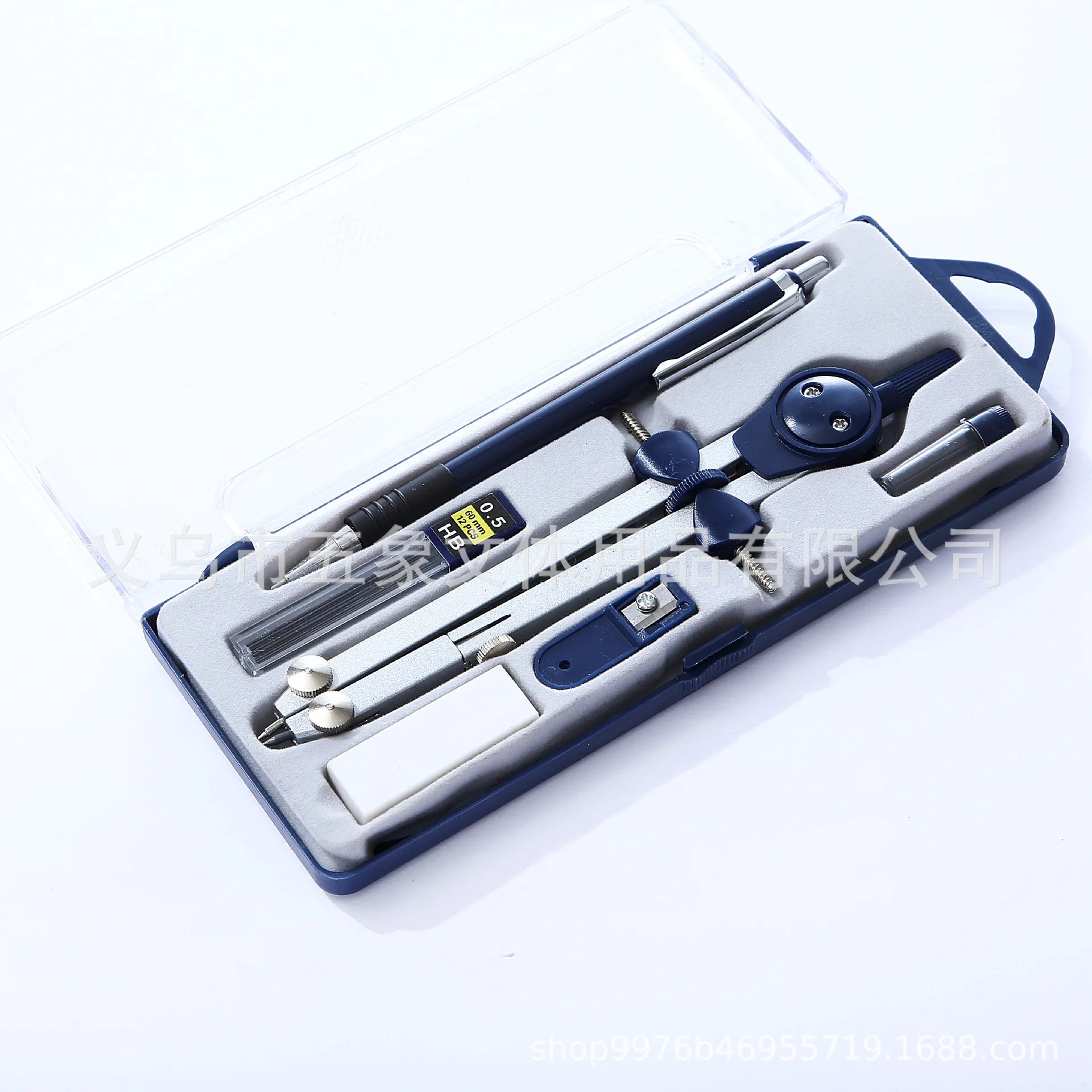 Лидер продаж школьный геометрический комплект с компасом набор математики канцелярских принадлежностей из цинкового сплава для