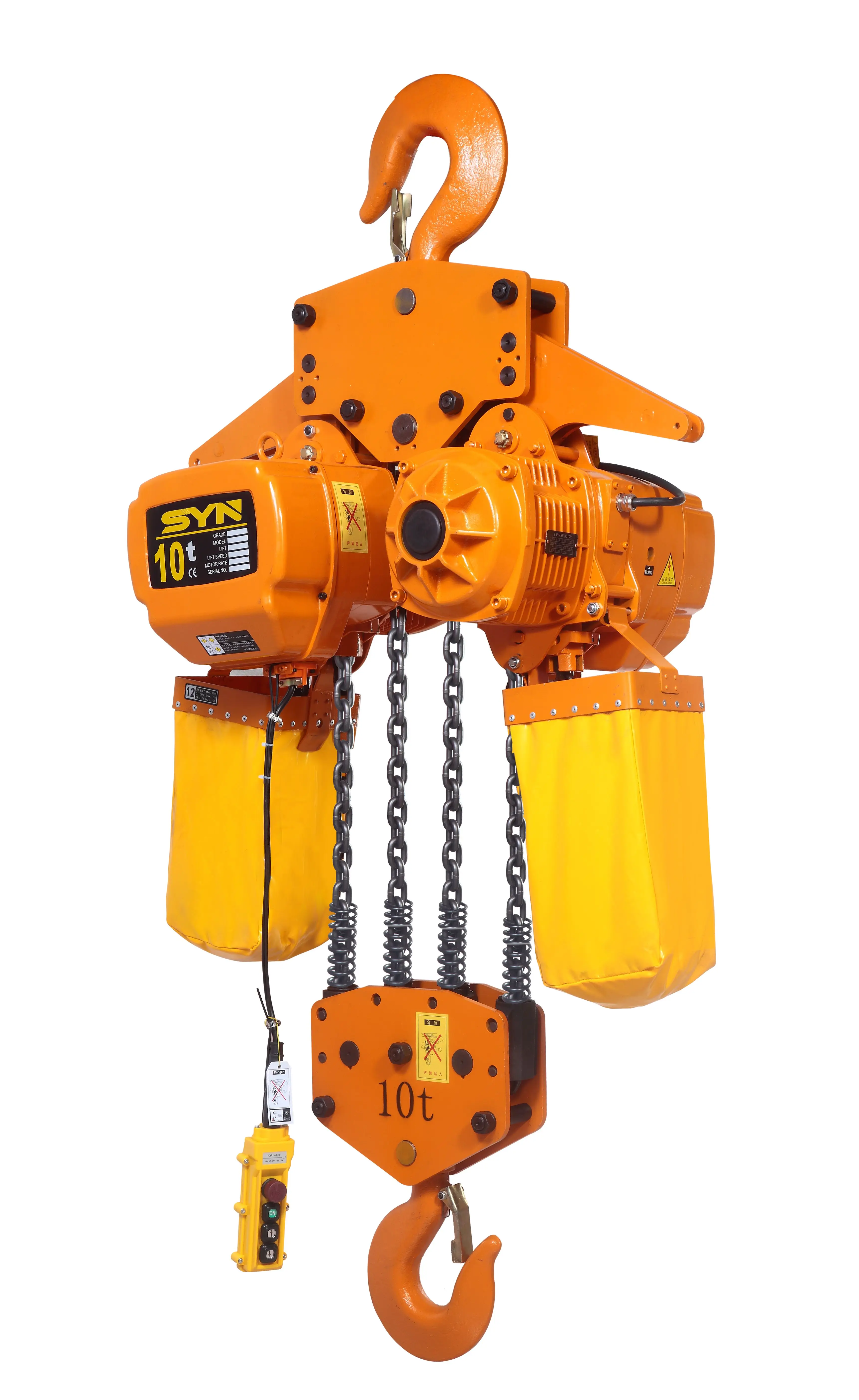 10t four chains Chain electric hoist  low price hook chain HHBB stationary type electric hoist