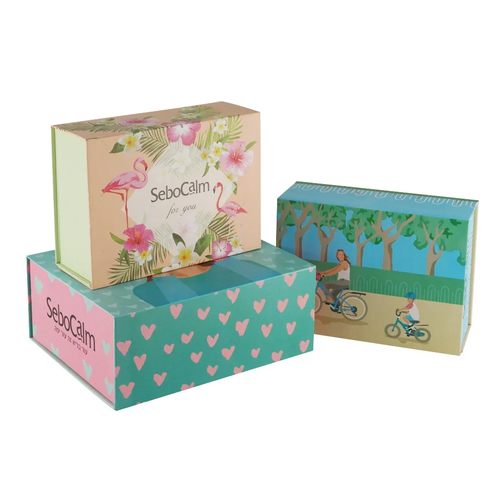 Wholesale High Quality Custom magnet folding book Scarf gift custom printed logo paper tuck box