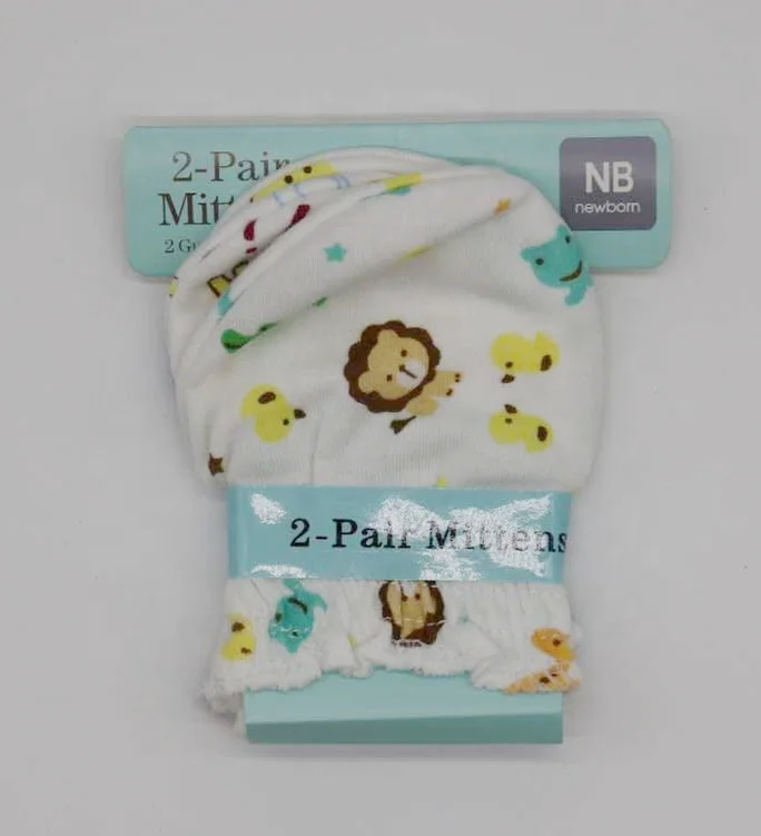 Factory price 24 Pairs Newborn Baby Cotton No Scratch Mittens 0-6 Months Boys Girls infant baby gloves