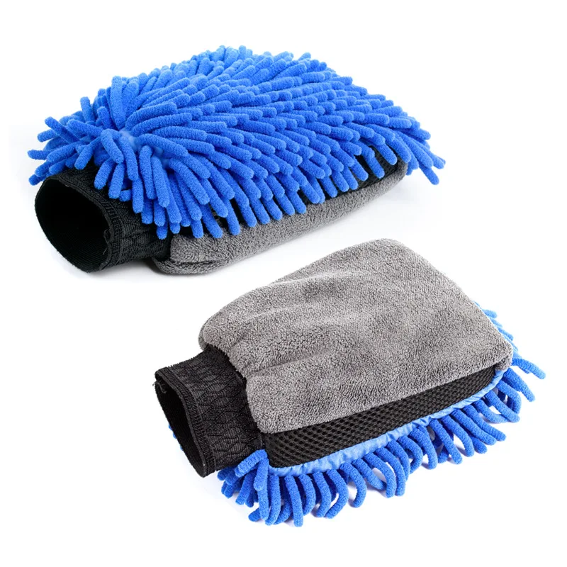 microfiber super mitt cleaning gloves for household car wash microfiber chenille fabric mitt