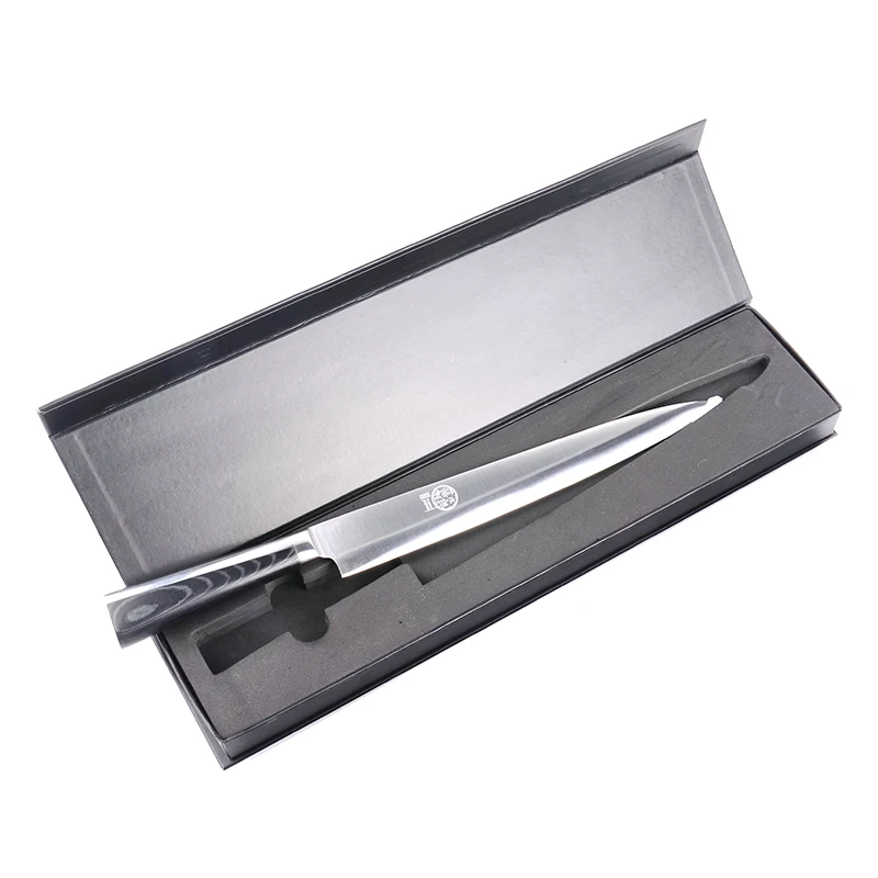 KANKIKUSUI 9 Inch 5Cr15 Stainless Steel Tuna Steak Slicing Knives Western Fruit Knife Salmon Sashimi Cooking Knives