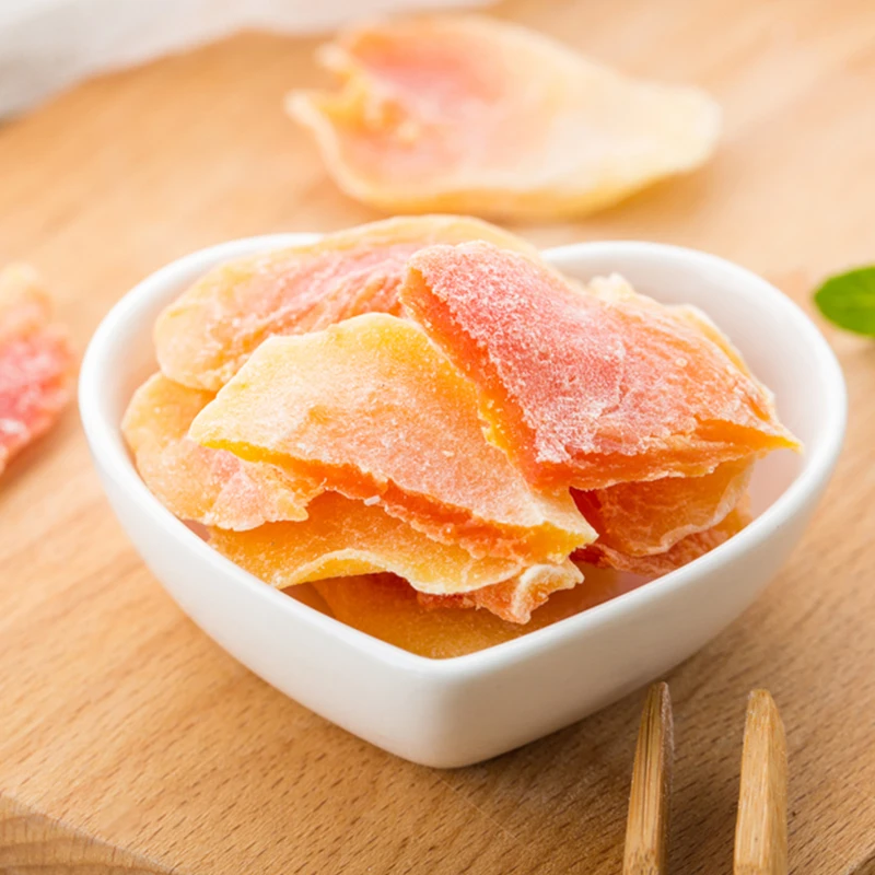 High Quality Dry Papaya Natural Sweet Taste Leisure Snacks Papaya Slices Wholesaler from China  Factory Price Gluten free Papaya