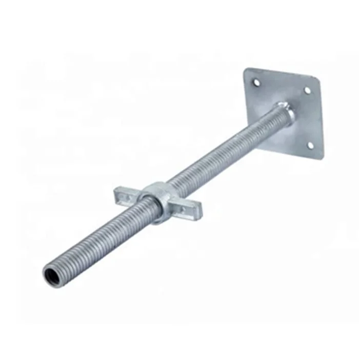 Scaffolding System Adjustable Steel Base Jack with Nut 32/36/38/40/42mm