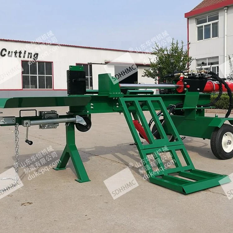 Factory Offer 50Ton Diesel Engine Powered Wood Log Splitter With Hydraulic Lift Arms