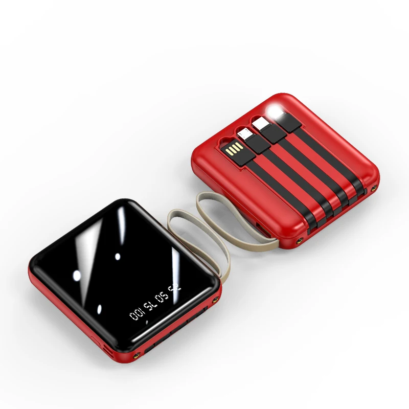 Consumer electronic portable power banks 10000mah small lcd powerbank with usb ports