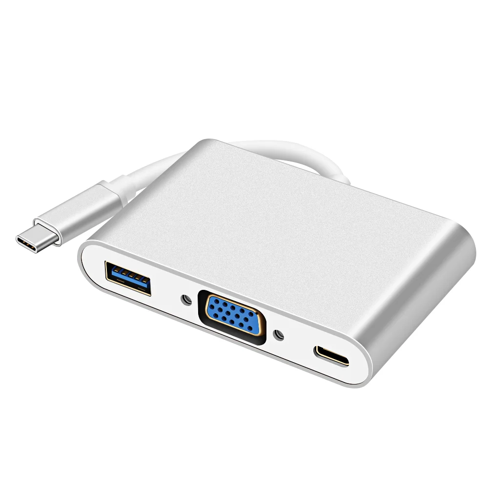 4 In 1 Multiport Type C Hub USB3.0 Multi-function Converter Splitter USB C HUB adapter for Laptop and phone