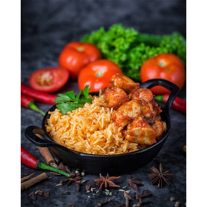 Chicken Masak Merah with Tomato Comes with 180g Pilaf Rice 130g Beef Rendang 1 Pack Food Warmer 1 Set Plate & Heavy Duty Spoon