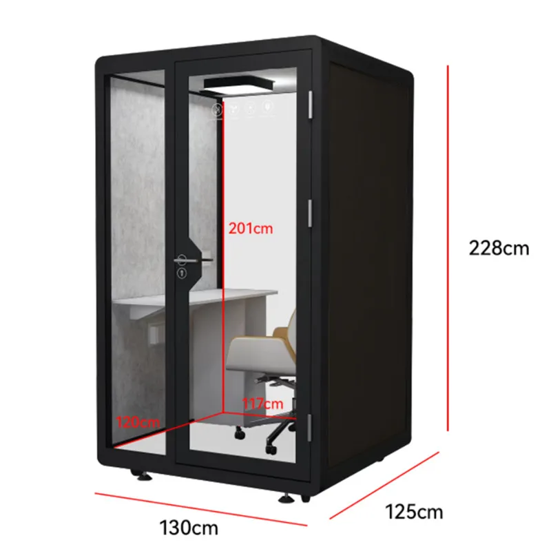 Soundproof booth for home recording karaoke cabin acoustic meeting pods with sofa furniture