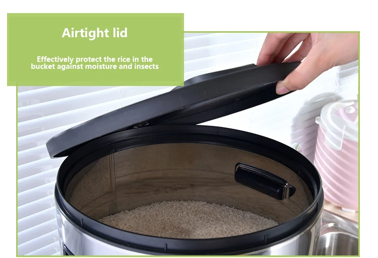 Rice bucket household insect-proof moisture-proof sealed bucket Grain rice storage box Large capacity