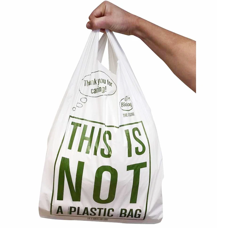 Eco Vest Shopping Plastic T-shirt Bags With Handles Supermarket Bag Tshirt Shop Resealable Plastic T-shirt Bags