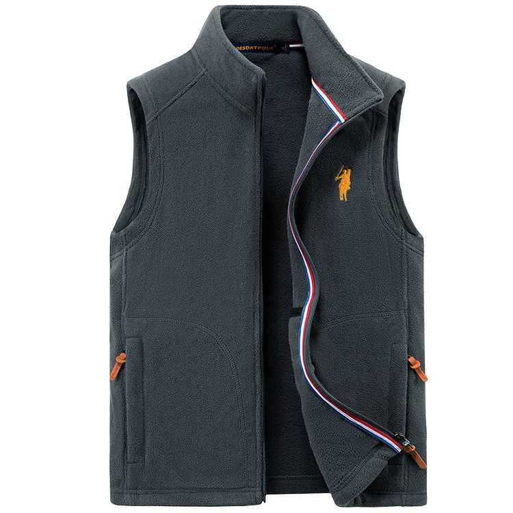 Thickened custom men anorak windbreaker sport jacket stand collar polar fleece coat jacket for man