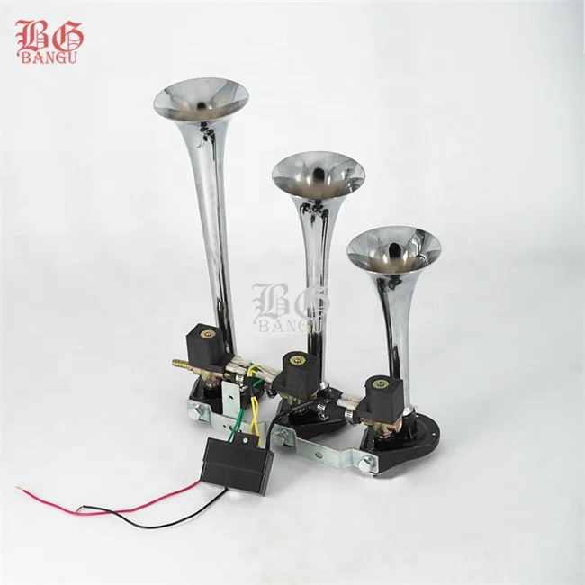 European Truck Parts Bangu 12V 24V 450 Hz 120db 3 pipes air horn electric air horn with powerful sound for truck for bus
