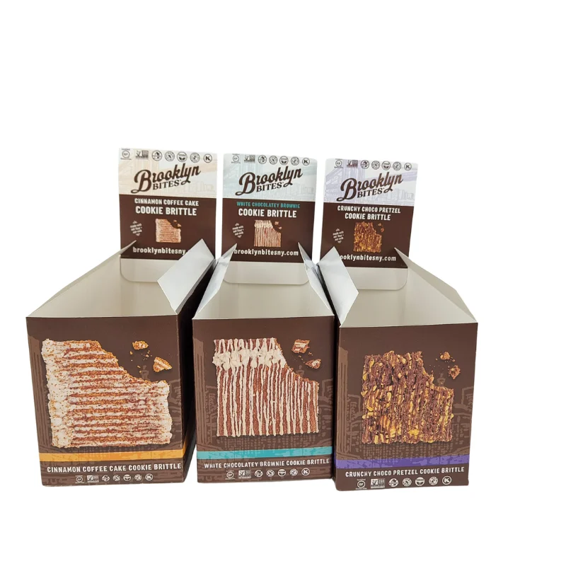 Custom Carton Retail Shop Shelf Ready Tray Foldable Box Energy Cookie Bar Cereal Milk Chocolate Bar Packaging Food Display Box