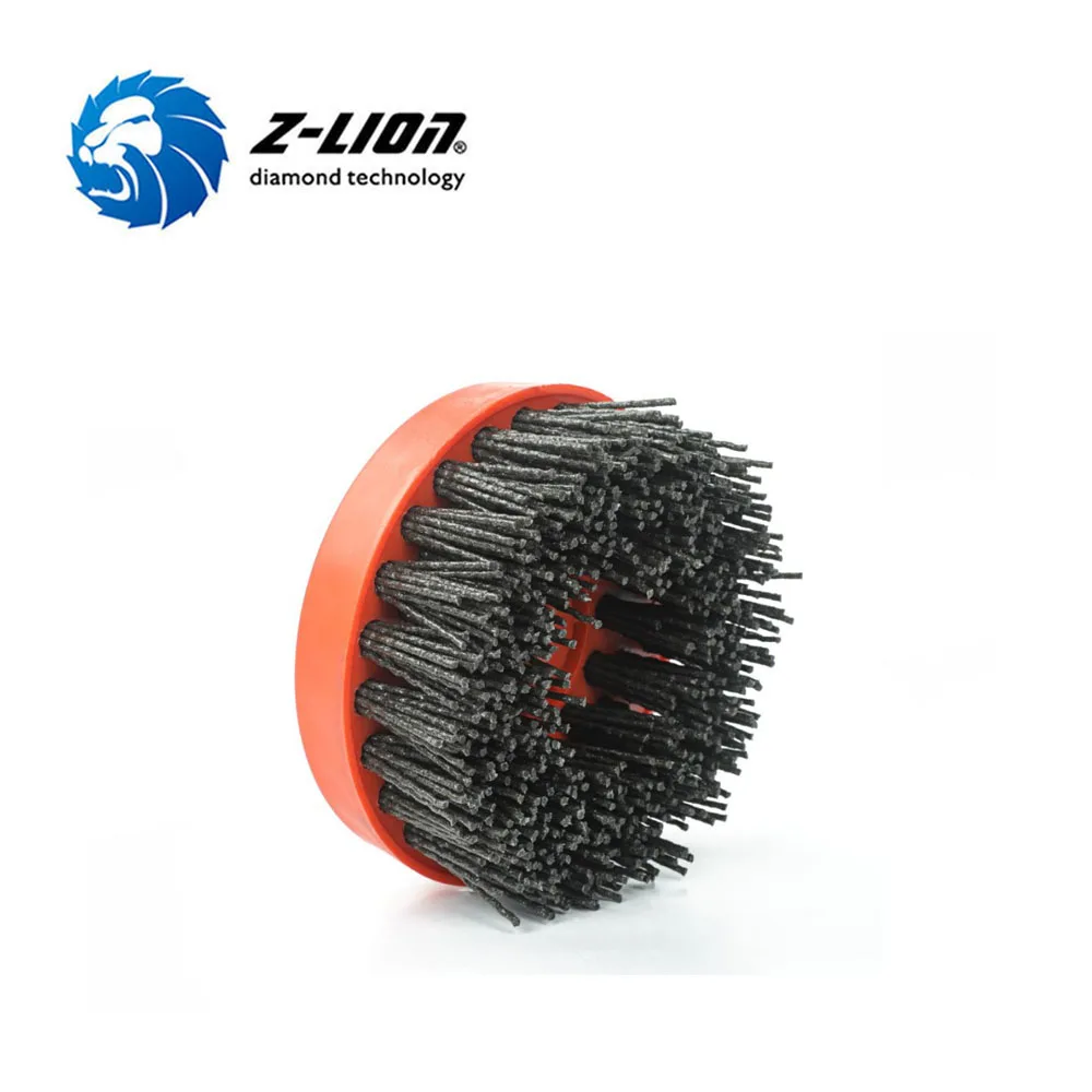 4 inch 5/8'-11 M14 Silicon Carbide Abrasive Round Antique Brush Diamond Brush for Granite Marble Stone