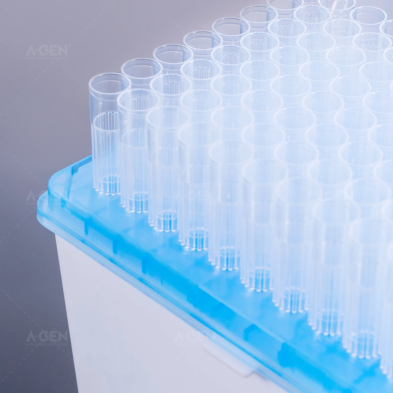 Polypropylene Pcr Free Low Retention Optional Pp Material 1000ul Pipette Tips( Without Filter In Rack For Brand R )
