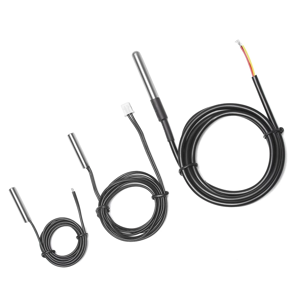 Customized Length DS18B20 10K 1% B3950 Waterproof Digital Temperature Sensor Probe NTC Thermistor Thermal Cable