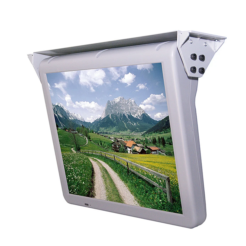 15 Inch 17 inch Vehicle mounted Automatic Fold Lcd Car Monitor Av/vga Input Bus monitor